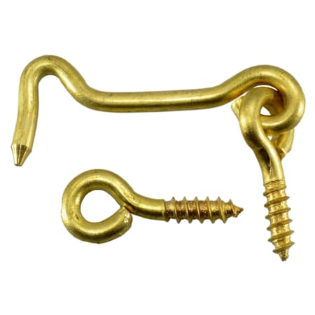 Midwest Fastener 5/32" x 2" Solid Brass Gate Hooks 25PK 52423